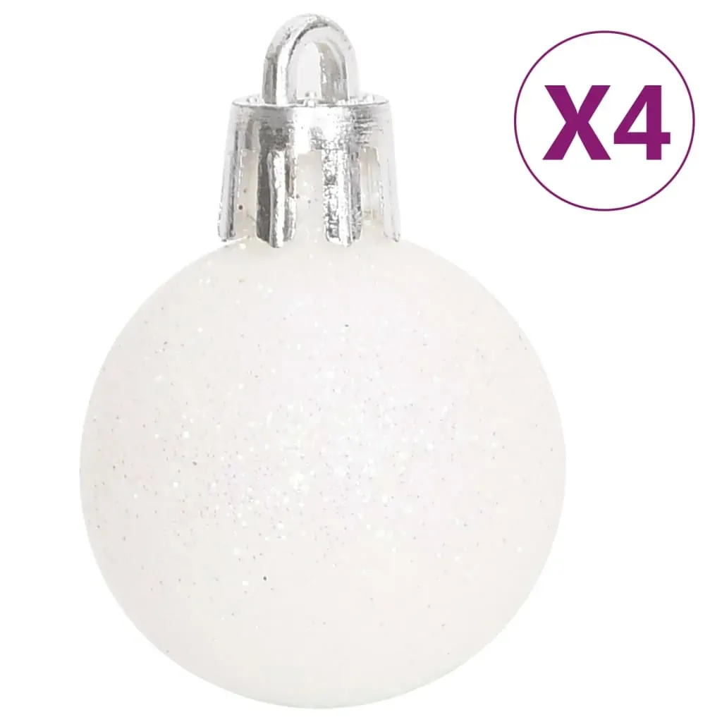 70 Piece Christmas Bauble Set Silver and White Price