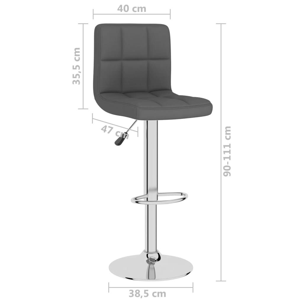 Bar Stools 2 pcs Dark Grey Fabric Price