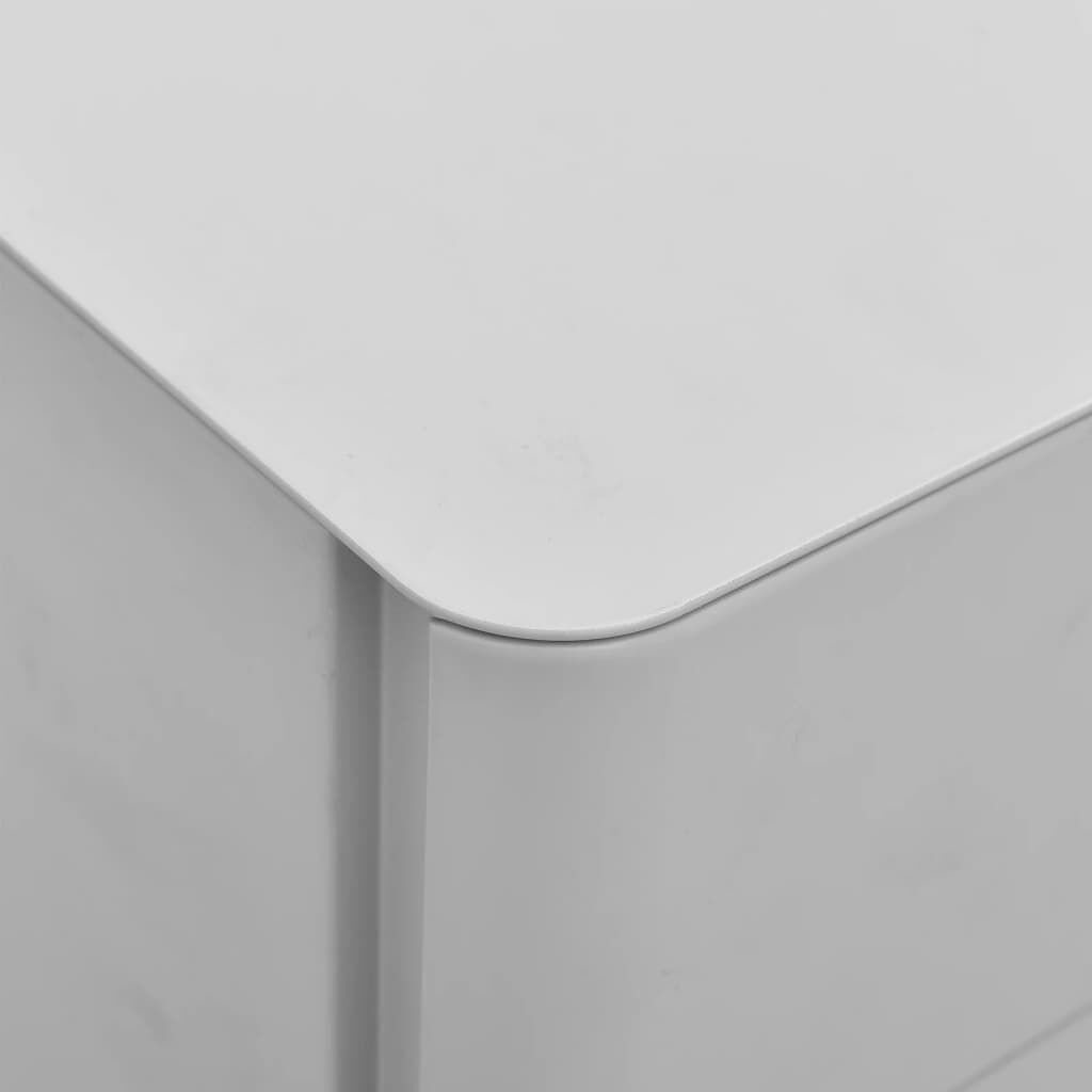 Mobile File Cabinet Light Grey 30x45x59 cm Steel Price