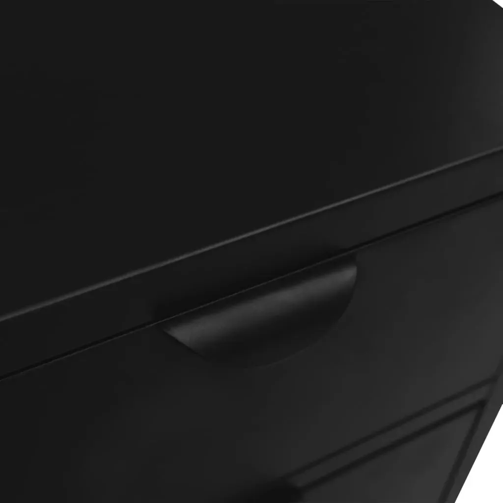 Sideboard Black 75x35x70 cm Steel and Tempered Glass Price