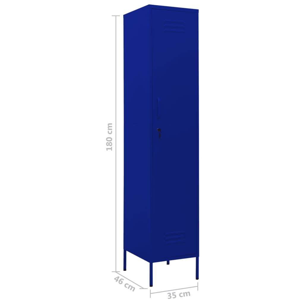 Locker Cabinet Navy Blue 35x46x180 cm Steel Price