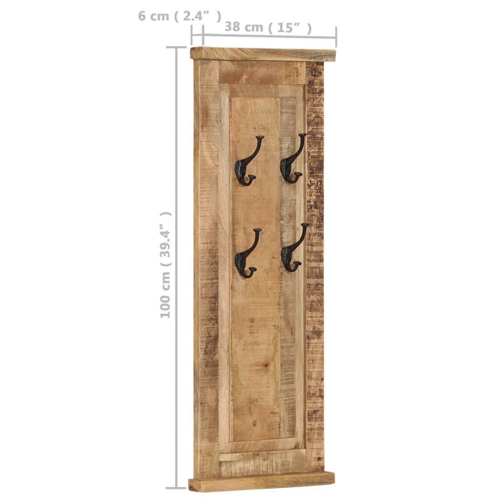 Coat Racks 2 pcs Solid Wood Mango 38x100 cm Price