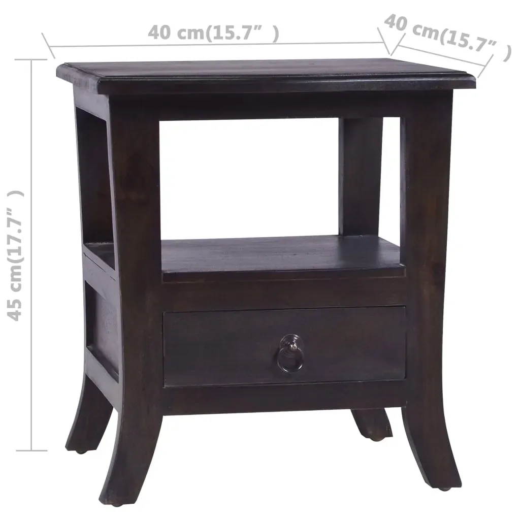 Bedside Cabinet Light Black 40x40x45 cm Solid Wood Mahogany Price