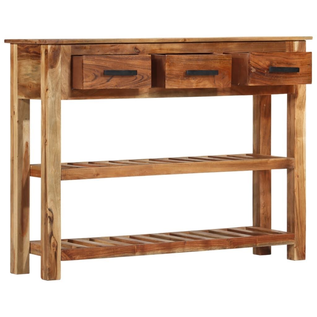 Sideboard with 3 Drawers 110x30x80 cm Solid Wood Acacia Price