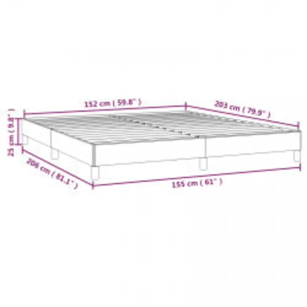 Bed Frame without Mattress Dark Grey 152x203 cm Queen Fabric Price
