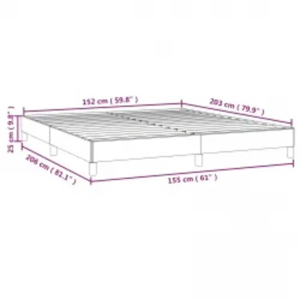Bed Frame without Mattress Black 152x203 cm Queen Faux Leather Price