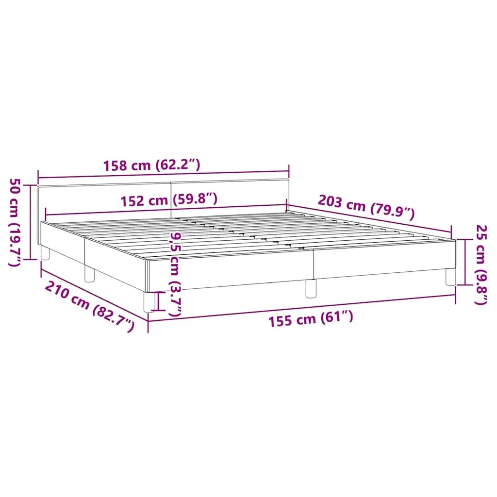 Bed Frame without Mattress Black Queen Faux Leather Price