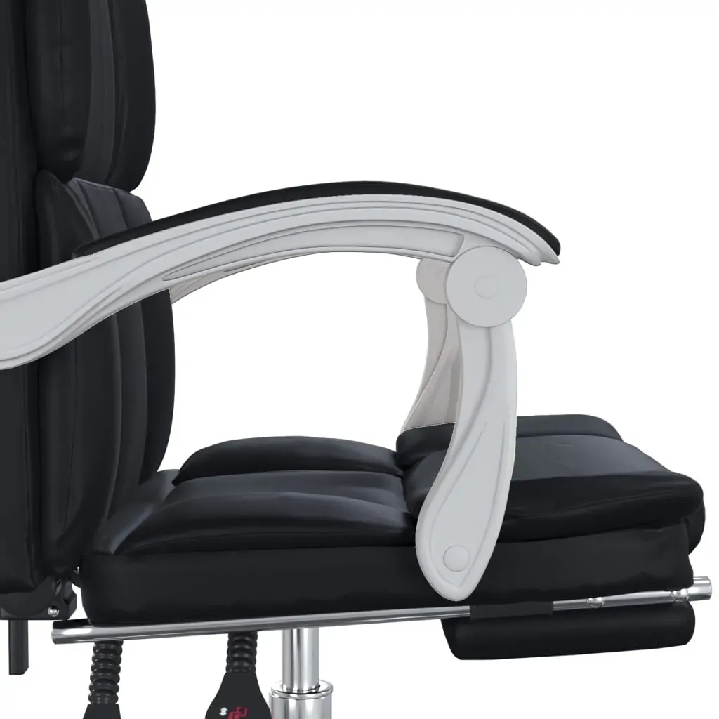 Reclining Office Chair Black Faux Leather Price