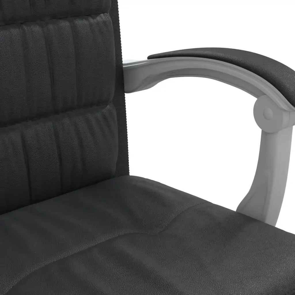Reclining Office Chair Black Faux Leather Price