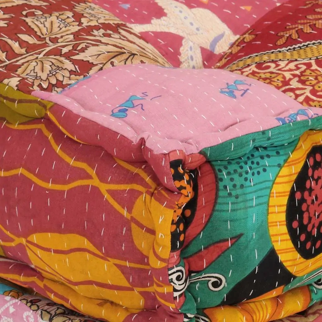 Modular Pouffe with Pillow Patchwork Fabric Price