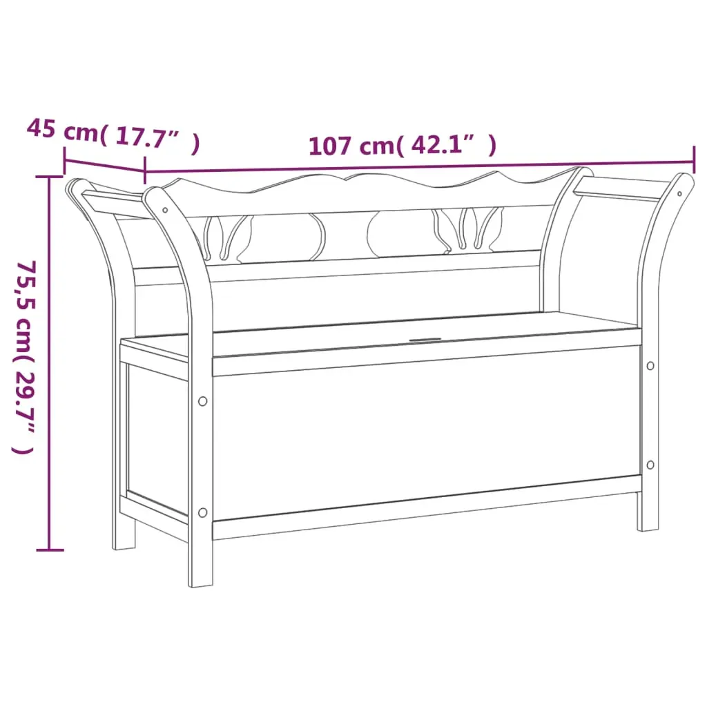Bench 107x45x75.5 cm Solid Wood Fir Price