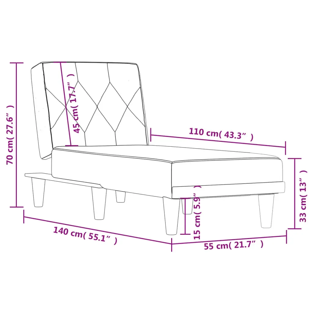 Chaise Longue Black Fabric Price