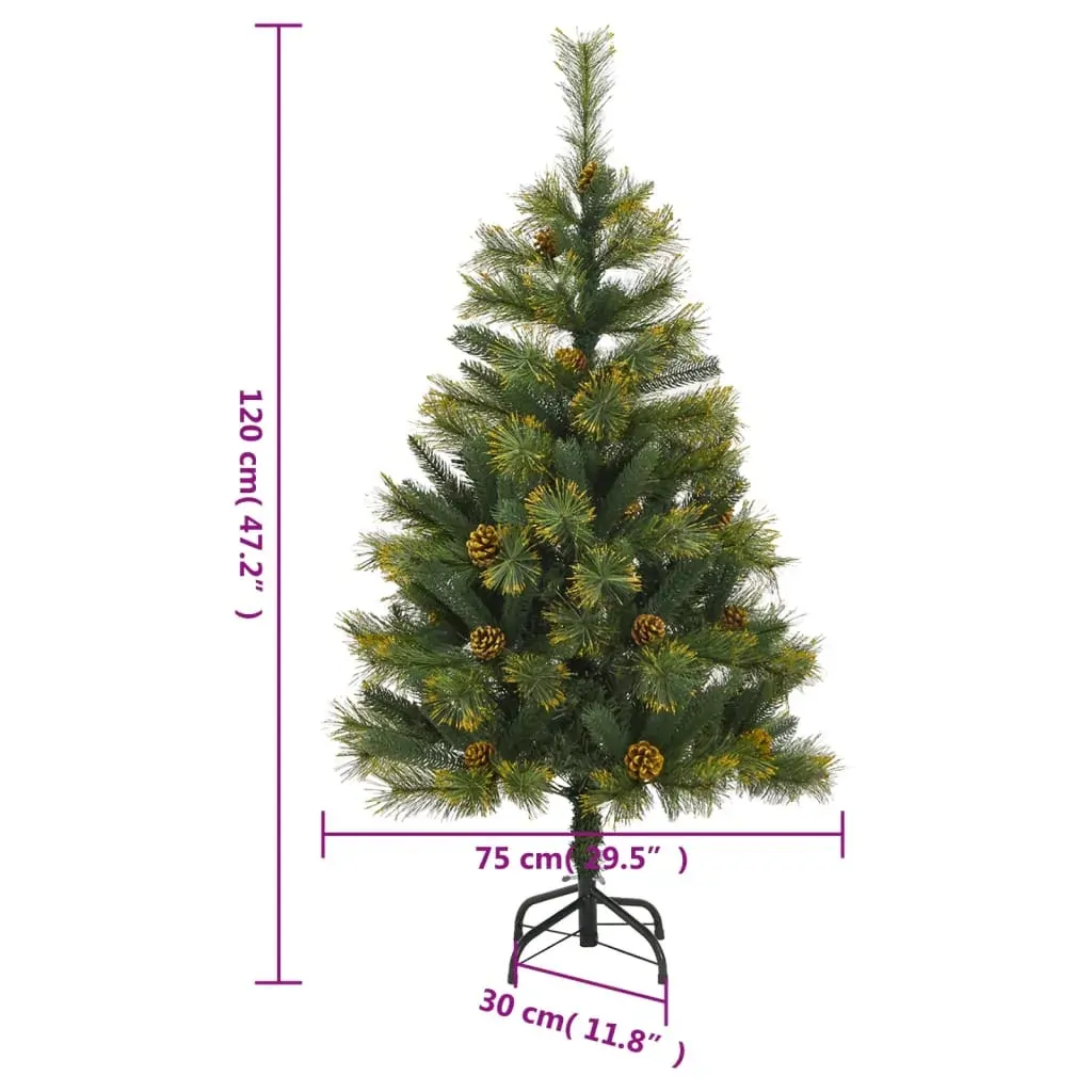 Artificial Hinged Christmas Tree with Cones 120 cm Price