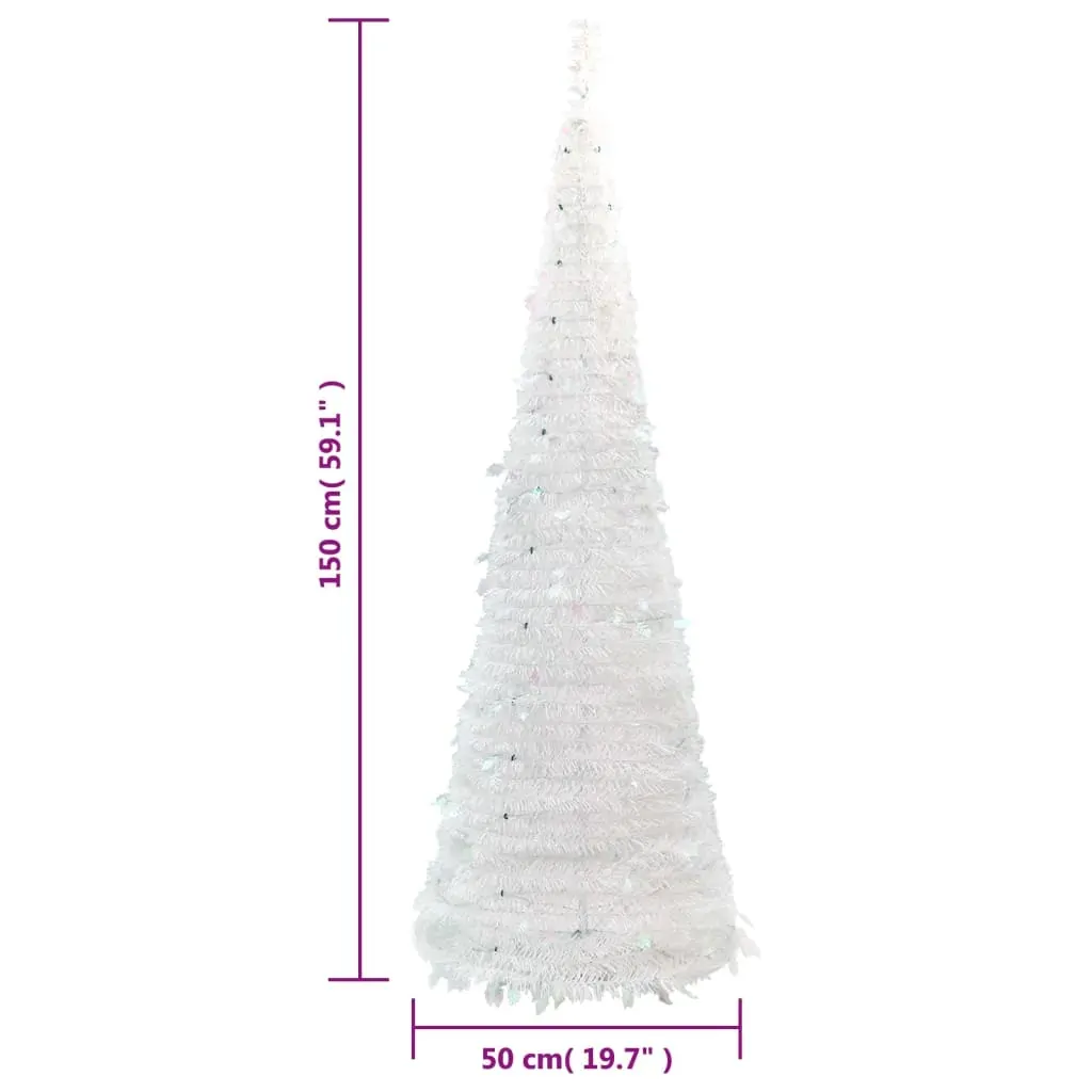 Artificial Christmas Tree Pop-up 100 LEDs White 150 cm Price