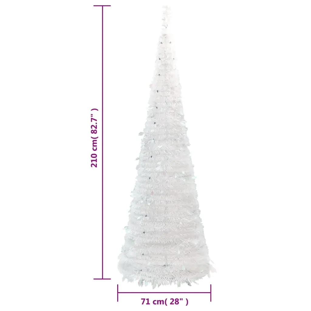 Artificial Christmas Tree Pop-up 200 LEDs White 210 cm Price