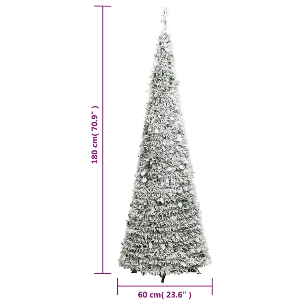 Artificial Christmas Tree Pop-up Flocked Snow 150 LEDs 180 cm Price