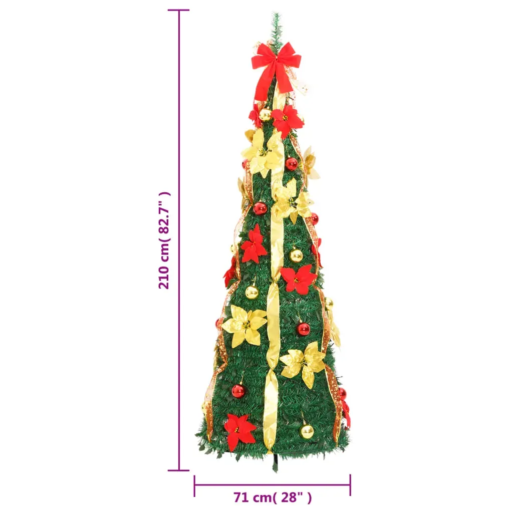 Artificial Christmas Tree Pop-up 200 LEDs Green 210 cm Price