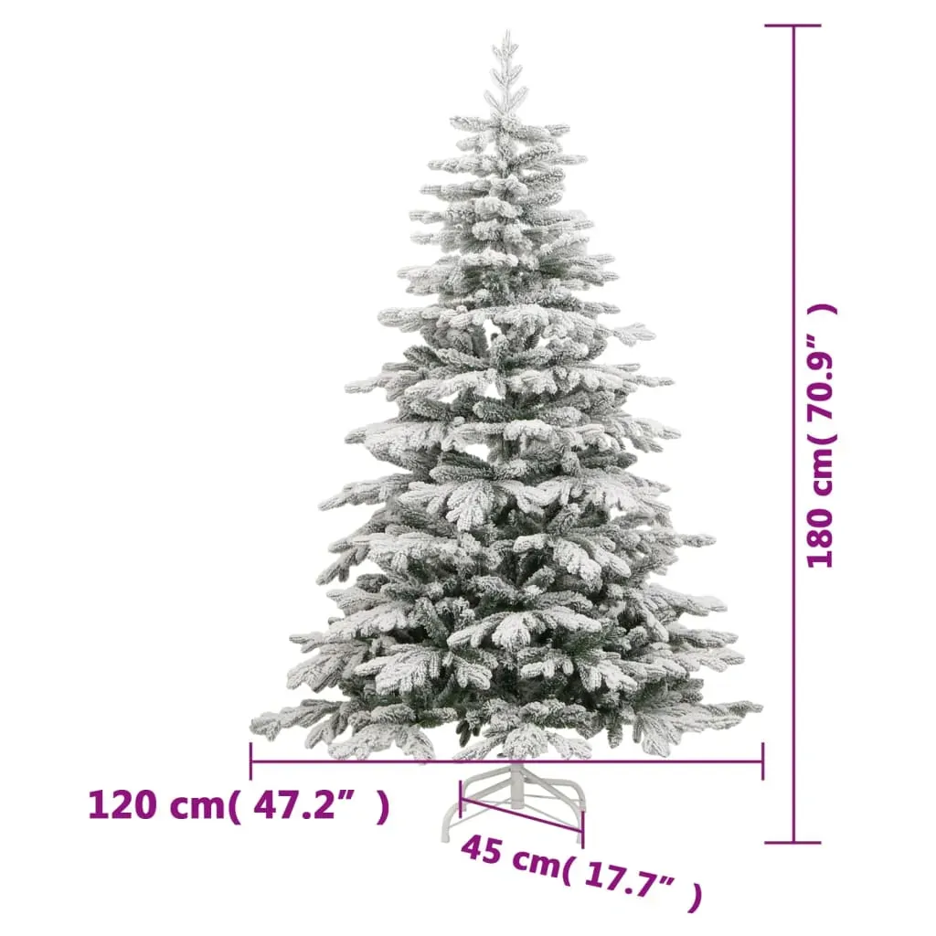 Artificial Hinged Christmas Tree with Flocked Snow 180 cm Price