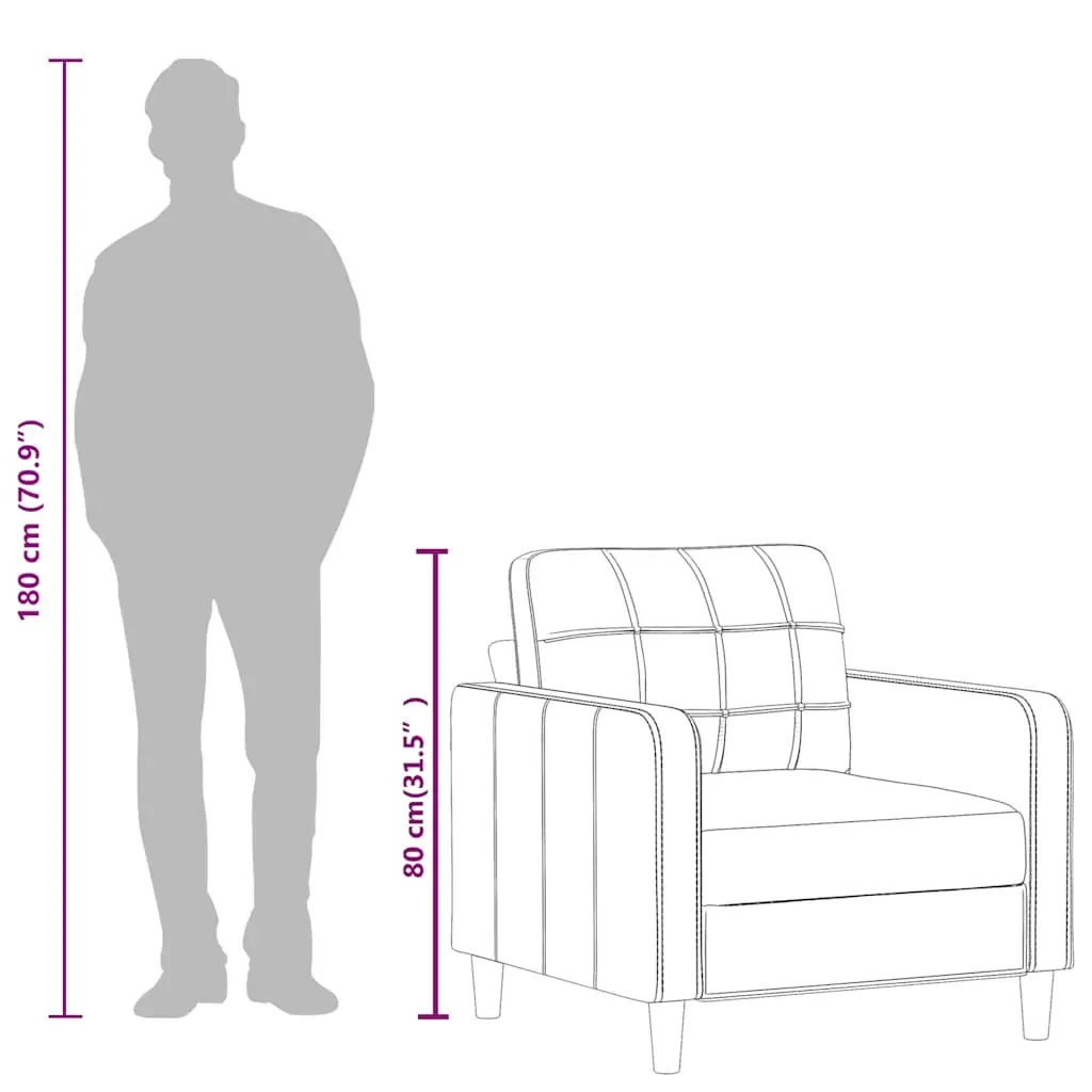 Sofa Chair Cappuccino 60 cm Faux Leather Price