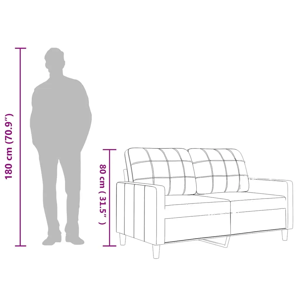 2-Seater Sofa Black 120 cm Faux Leather Price