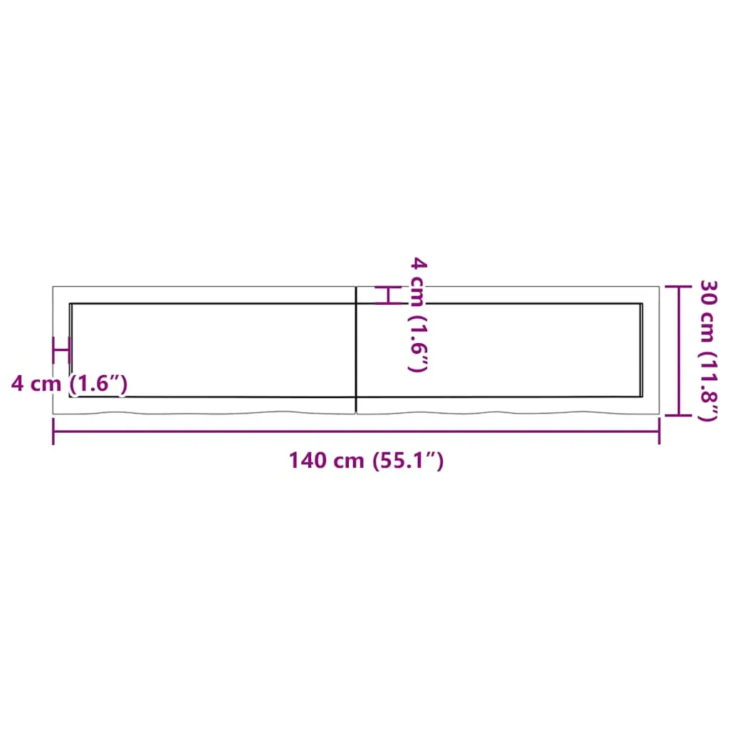 Wall Shelf Light Brown 140x30x(2-4) cm Treated Solid Wood Oak Price
