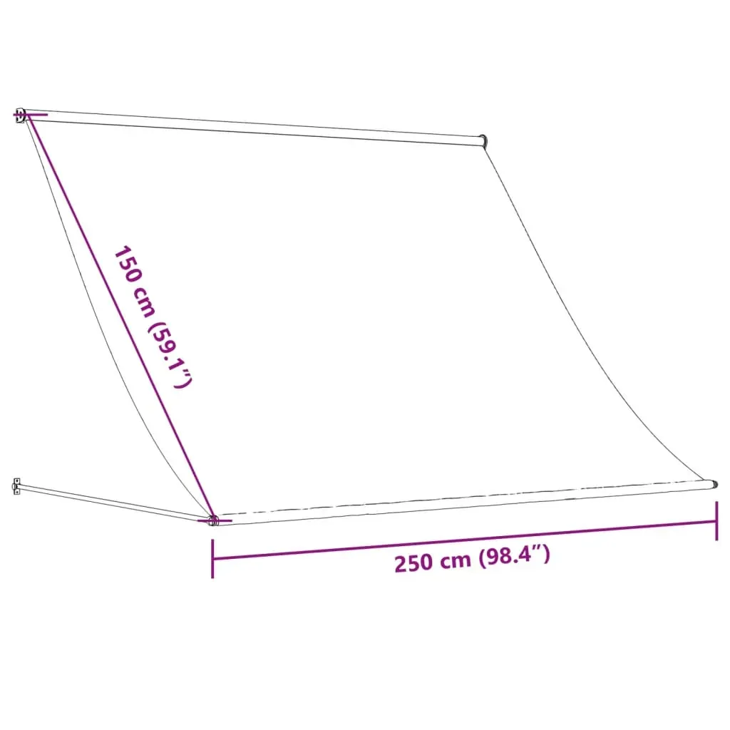 Retractable Awning Anthracite 250x150 cm Fabric and Steel Price