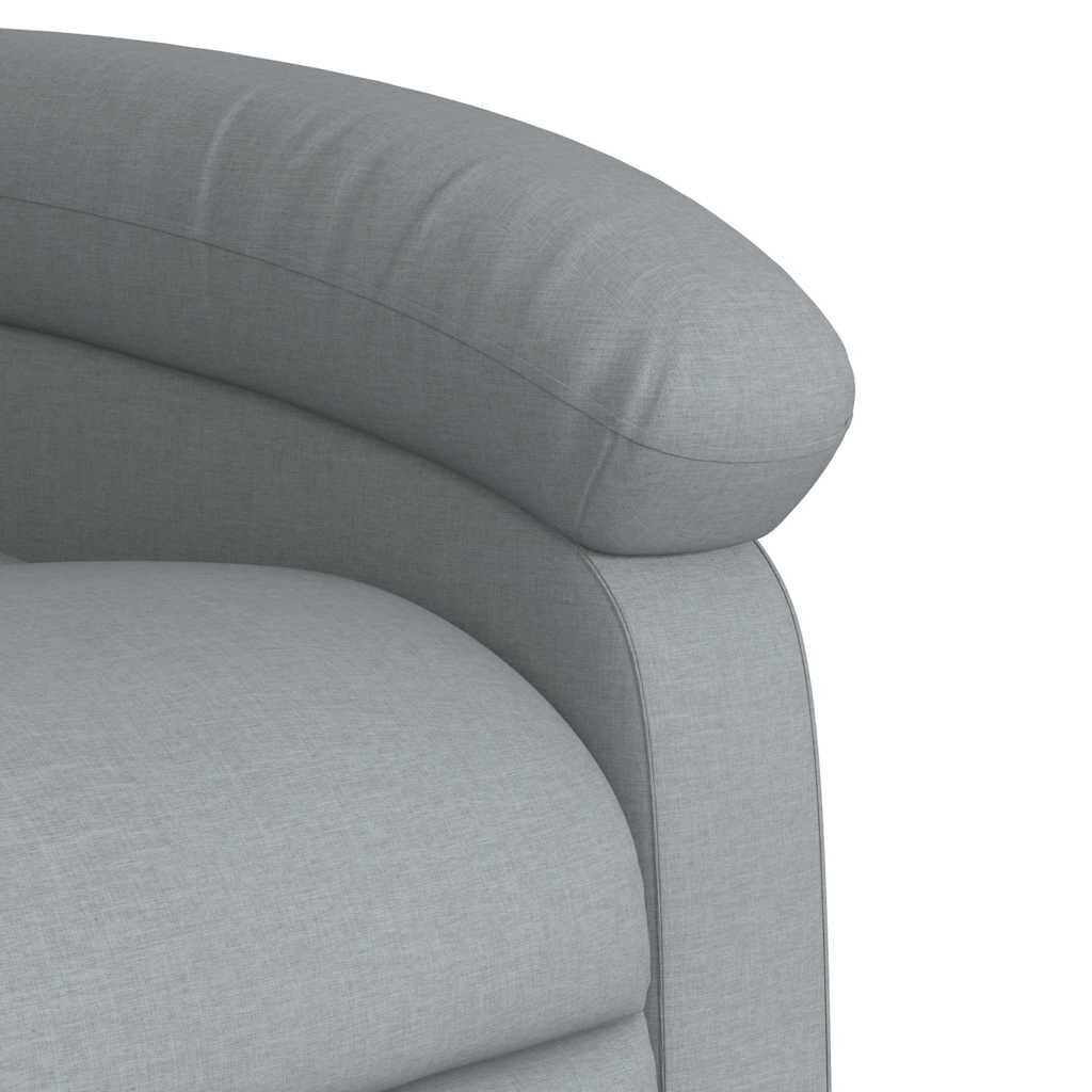 Massage Recliner Chair Light Grey Fabric Price