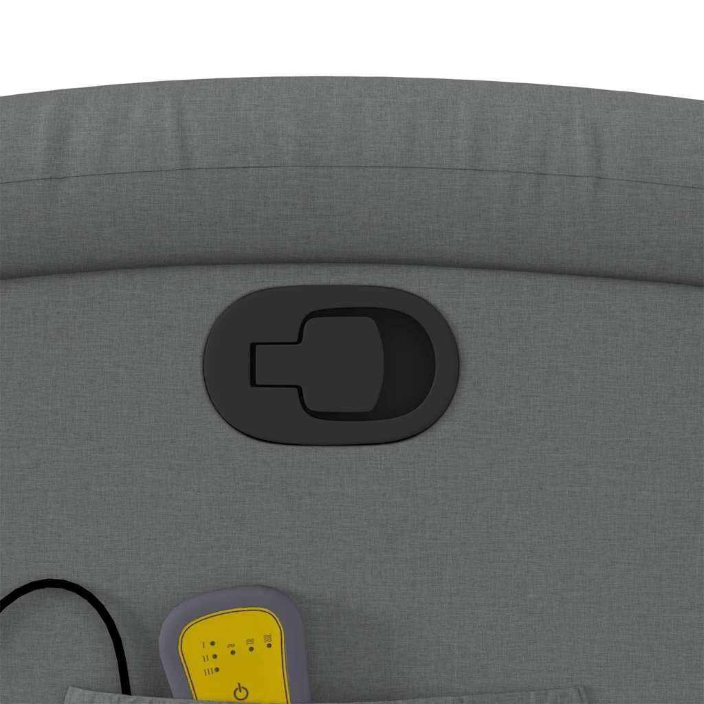 Massage Recliner Chair Dark Grey Fabric Price