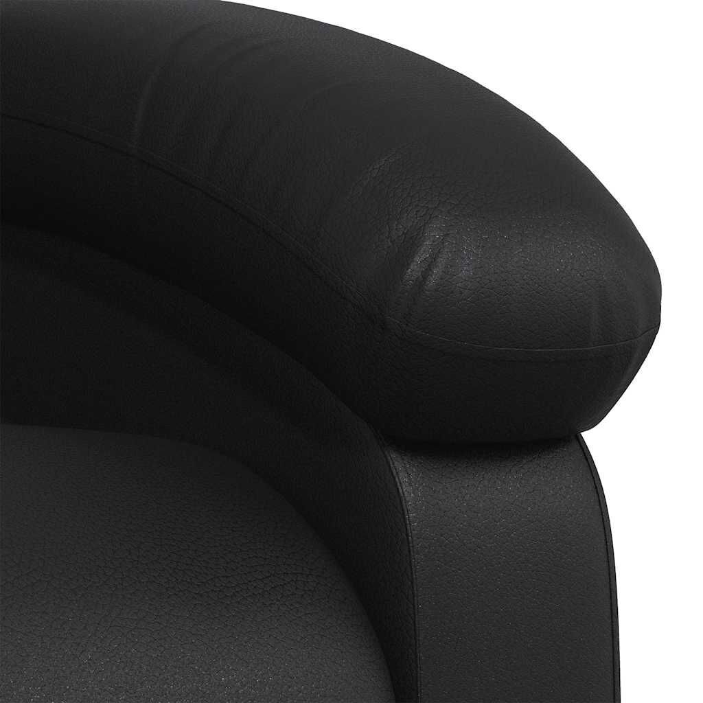 Massage Recliner Chair Black Faux Leather Price