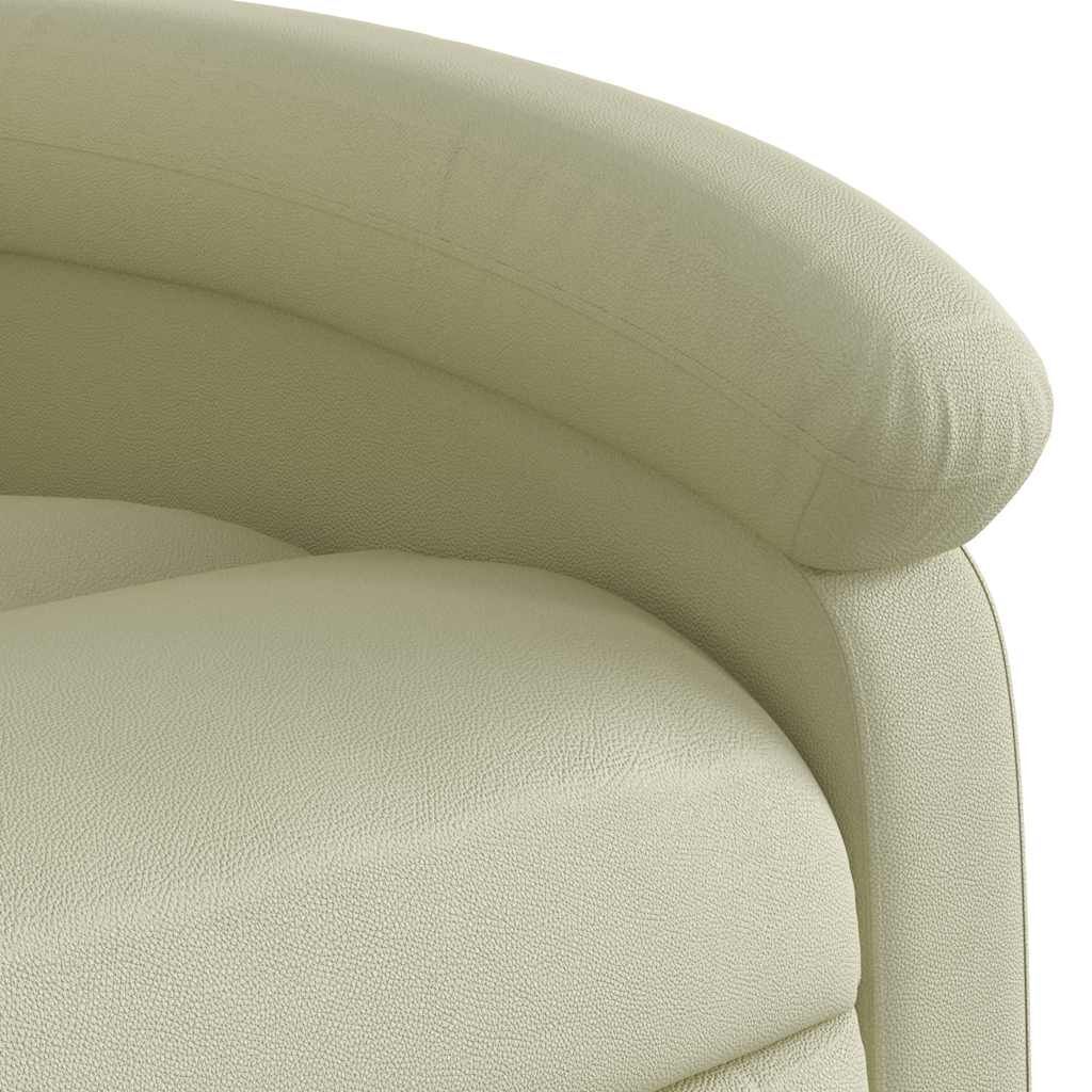 Massage Recliner Chair Cream Real Leather Price
