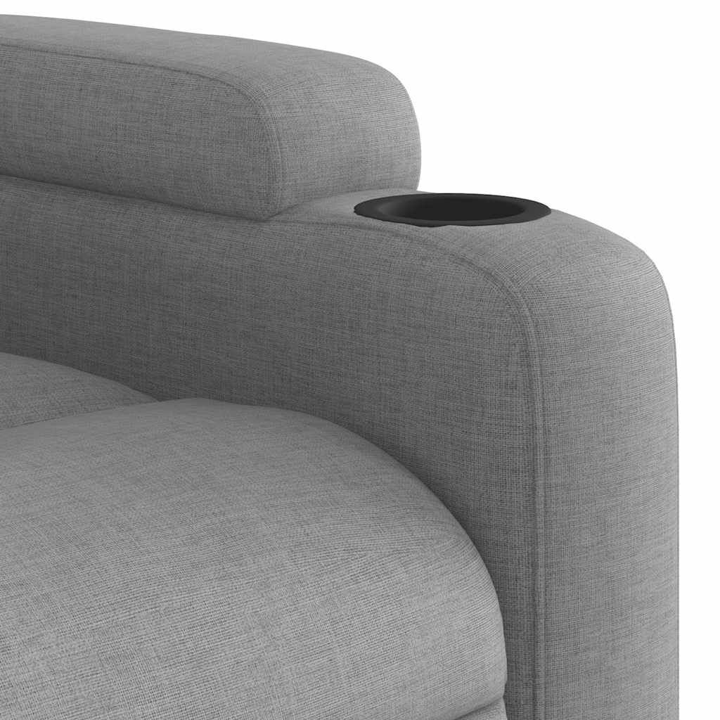 Massage Recliner Chair Light Grey Fabric Price