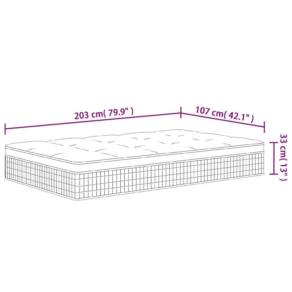 Pocket Spring Mattress Medium Plus 107x203 cm King Single Size Price