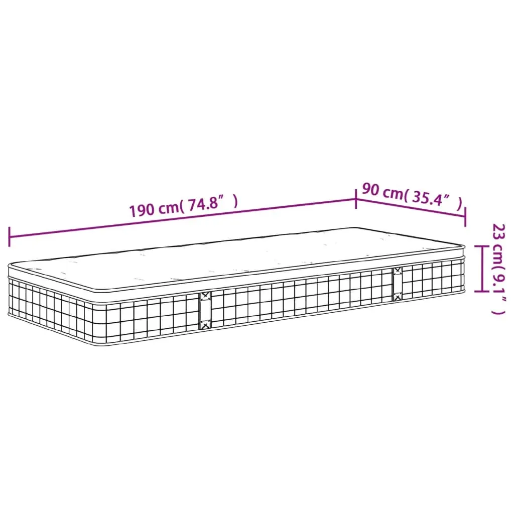 Bonnell Spring Mattress Medium 90x190 cm Price