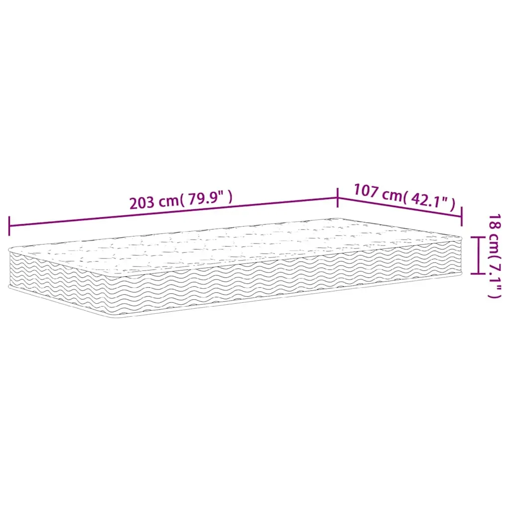Bonnell Spring Mattress Medium 107x203 cm King Single Size Price