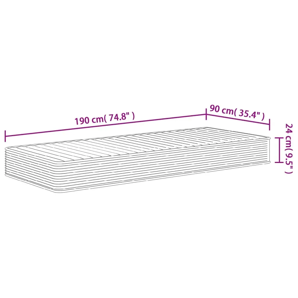 Foam Mattress Medium Soft 90x190 cm Price