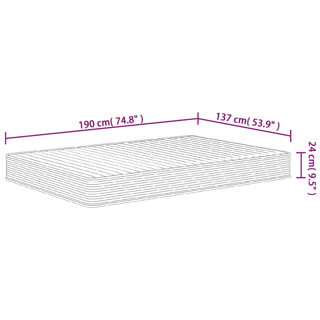 Foam Mattress Medium Soft 137x190 cm Price