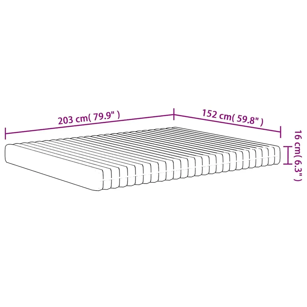 Foam Mattress Medium Soft 152x203 cm Queen Size Price