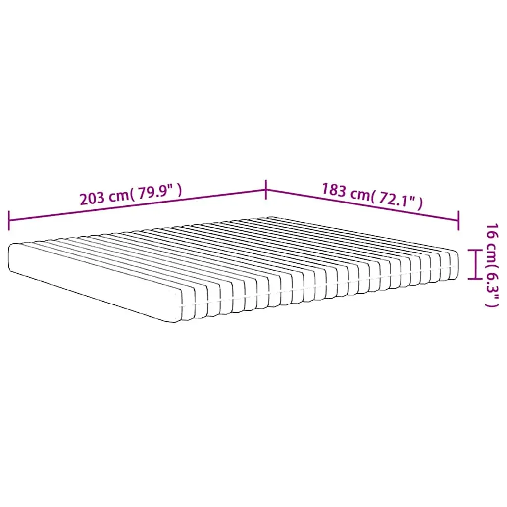 Foam Mattress Medium Soft 183x203 cm King Size Price