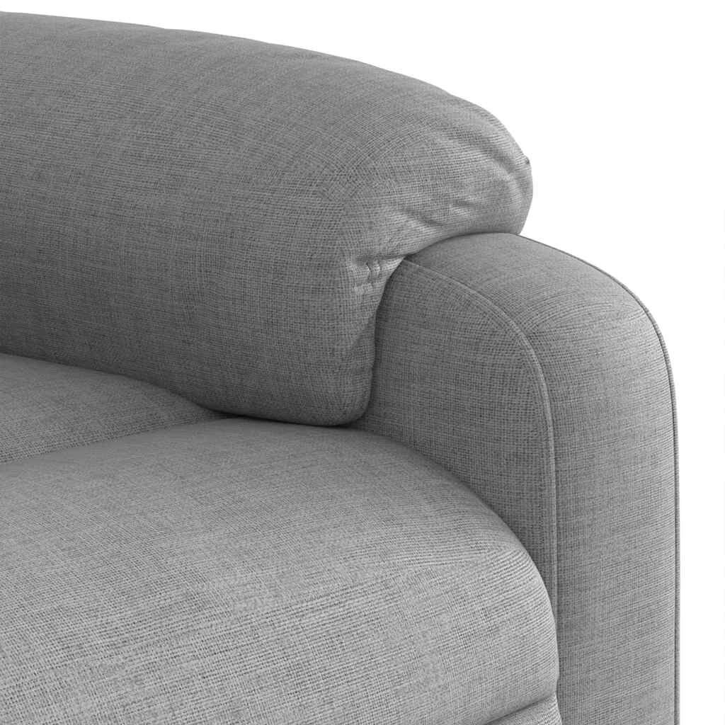 Massage Recliner Chair Light Grey Fabric Price