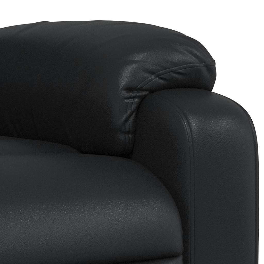 Massage Recliner Chair Black Faux Leather Price