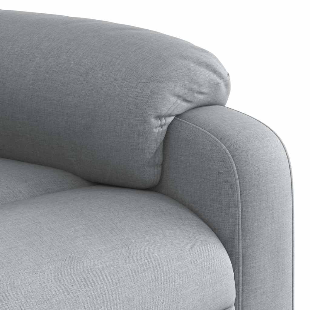 Massage Recliner Chair Light Grey Fabric Price