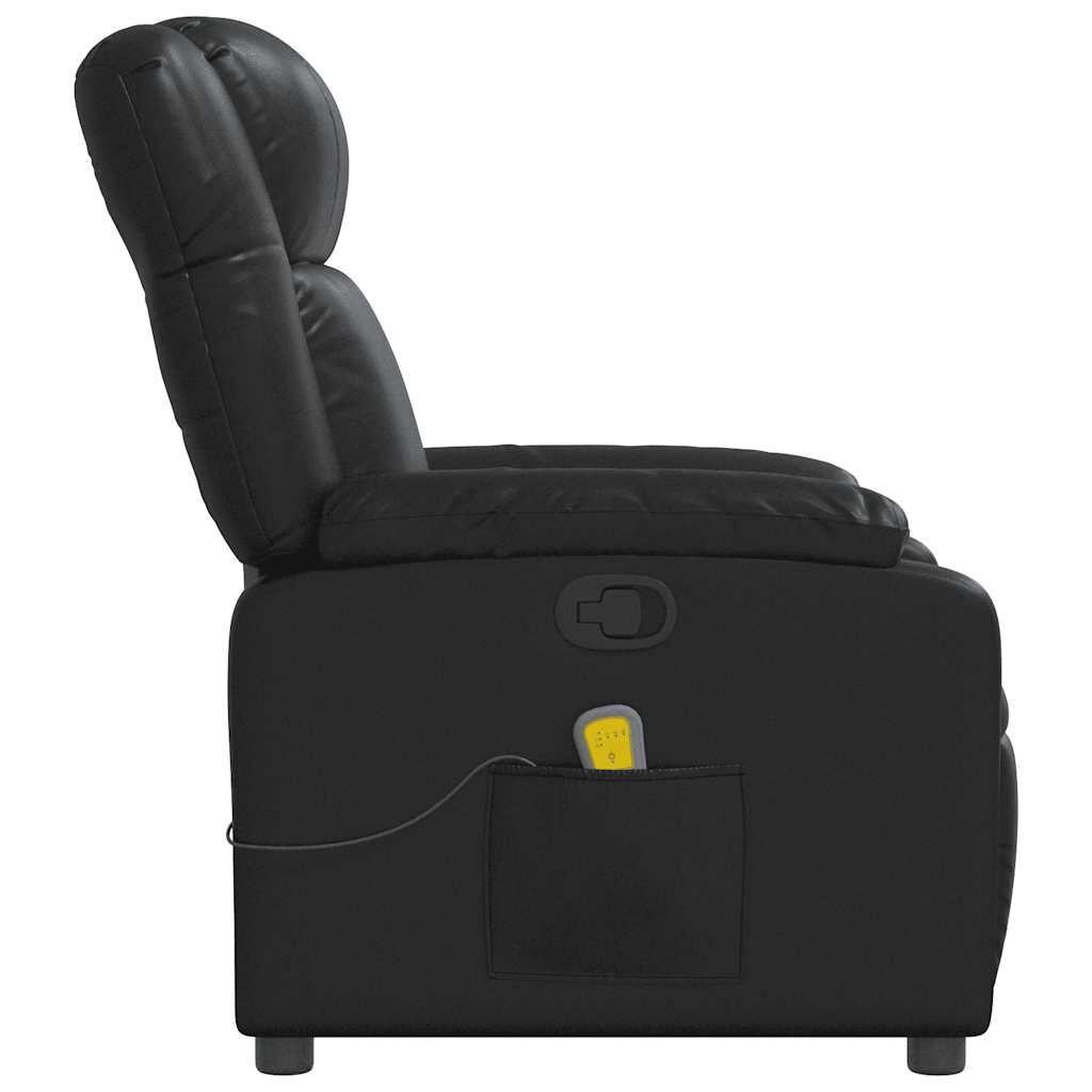 Massage Recliner Chair Black Faux Leather Price