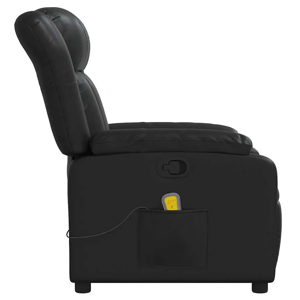 Massage Recliner Chair Black Faux Leather Price