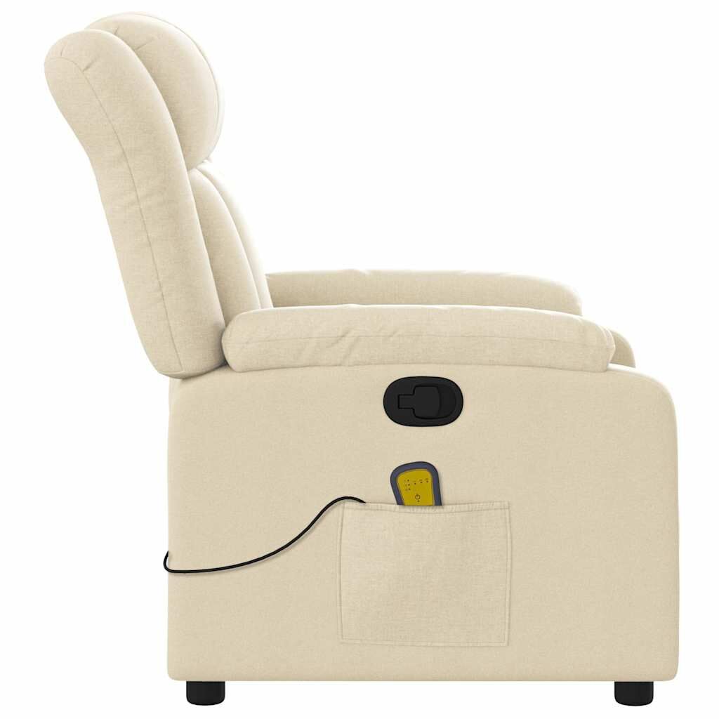 Massage Recliner Chair Cream Fabric Price
