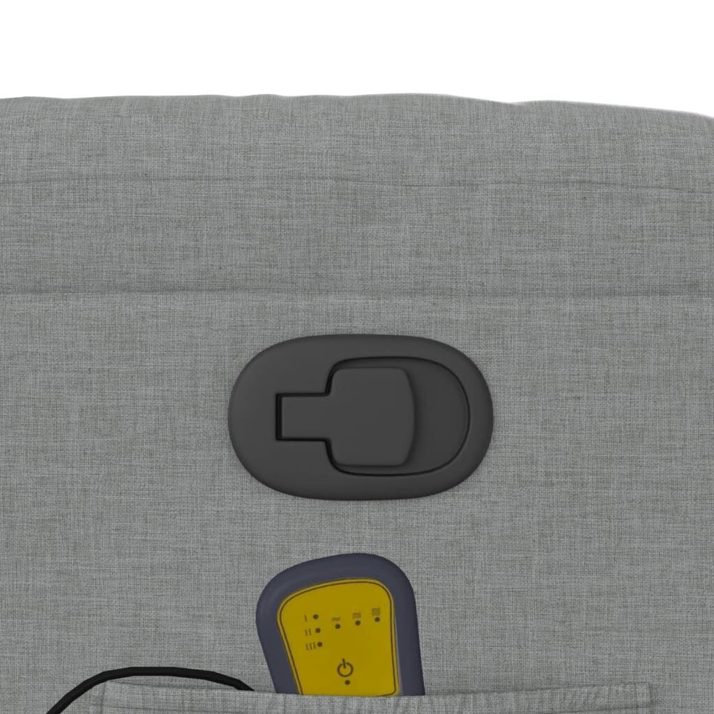Massage Recliner Chair Light Grey Fabric Price