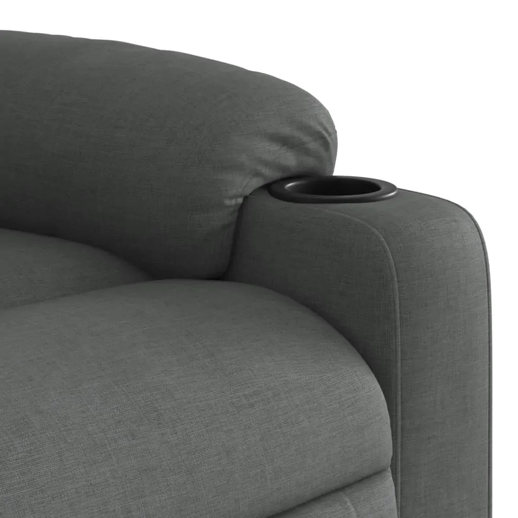 Massage Recliner Chair Dark Grey Fabric Price