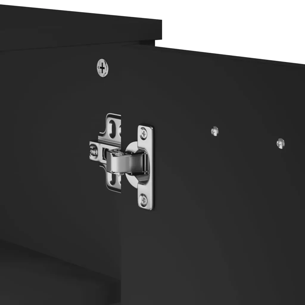 Shoe Cabinet VIKEN Black Engineered Wood Price