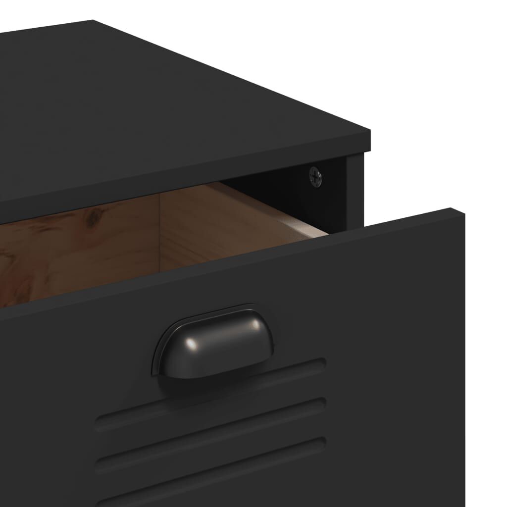 Sideboard VIKEN Black 80x40x80 cm Engineered Wood Price