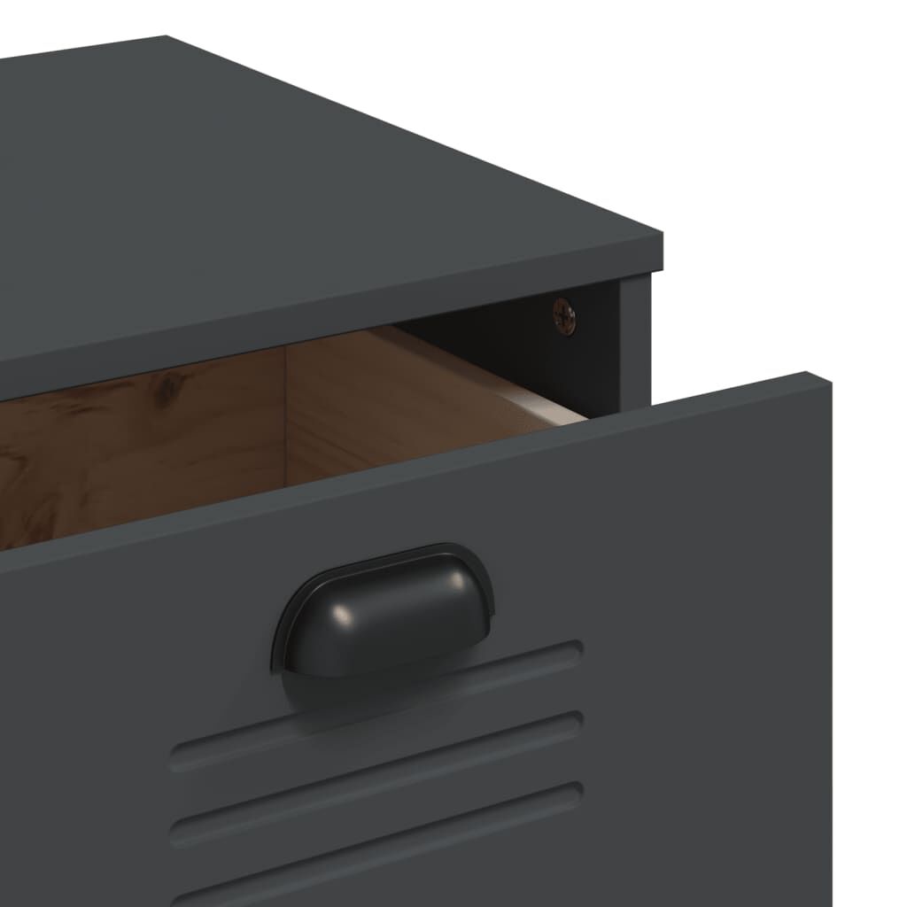 Sideboard VIKEN Anthracite Grey 80x40x80 cm Engineered Wood Price