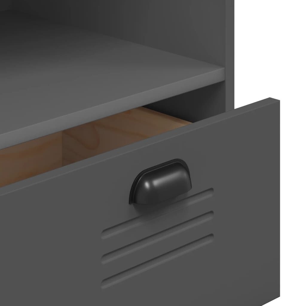 Bookcase VIKEN Anthracite Grey 80x40x90 cm Engineered Wood Price